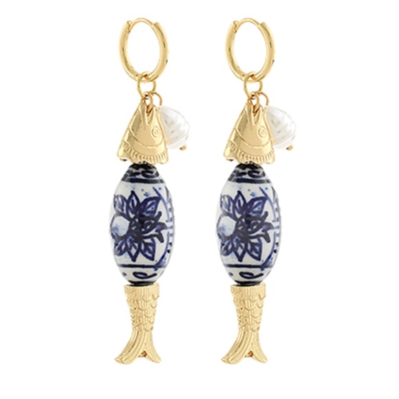 Fish Ceramic Earrings - Picture 1 of 1